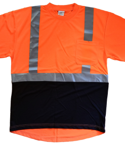 Camiseta de alta visibilidad con fondo negro, Clase 2, Wickmaster™ – 2002B
