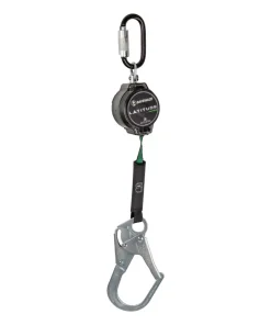Línea de Vida Retráctil de Correa Latitude Pro 7', Gancho de Barra y Mosquetón de Triple Bloqueo - Modelo 018-5010