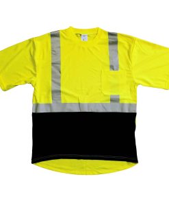 Camiseta de Alta Visibilidad con Parte Inferior Negra, Clase 2 – Wickmaster™ 2001B