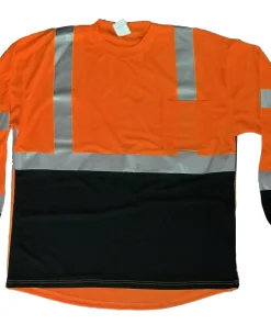 Camiseta de Manga Larga de Alta Visibilidad con Parte Inferior Negra, Clase 3 – Wickmaster™ 2002BLS
