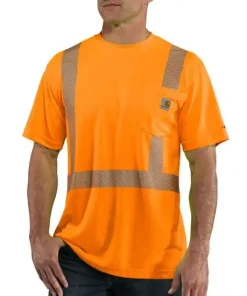 Camiseta Carhartt de Alta Visibilidad, Force, Clase 2 - Modelo 100495-824 (Naranja Seguridad)