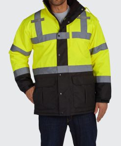 Parka Black Bottom, Chaqueta de Seguridad de Alta Visibilidad Clase 3 - Modelo UHV1004
