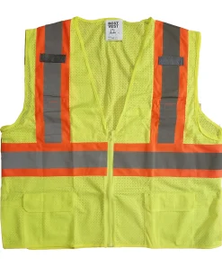 Best Vest™ - Chaleco de Malla Contraste con Cierre - Modelo JS1105