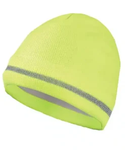 Gorra de Punto de Alta Visibilidad Performance con Tira Reflectante