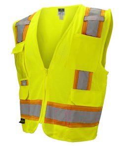 Chaleco de Seguridad de Malla Radians SV6 Tipo R Clase 2 para Supervision con Cierre de Cremallera (Bicolor)