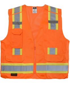 Chaleco de Seguridad Radians SV46 Surveyor Tipo R Clase 2 con Sistema de Liberación Rápida - Naranja de Seguridad - Image 6