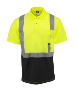 Polo de seguridad de manga corta de alta visibilidad Clase 2 Radians ST12B con bloques de color – ST12B-2PGS - Image 3