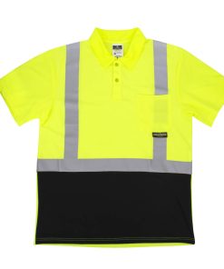Polo de seguridad de manga corta de alta visibilidad Clase 2 Radians ST12B con bloques de color – ST12B-2PGS - Image 6