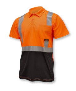 Polo de manga corta de seguridad de alta visibilidad Clase 2 Radians ST12B con bloques de color – ST12B-2POS (naranja)