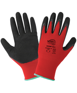 Guantes recubiertos de nitrilo con doble inmersión y acabado Mach **Tsunami Grip® MF**, resistentes a cortes, abrasiones y perforaciones - **500MF**