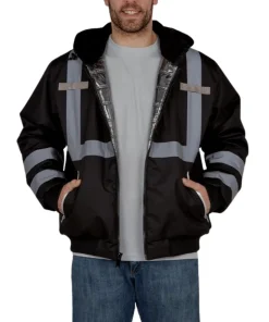 Chaqueta bomber de calentamiento para hombre UPA889 HiVis - Image 6