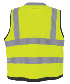Chaleco de seguridad para supervisor FrogWear® HV ligero de alta visibilidad, malla y sólido, color amarillo/verde - GLO-059 - Image 3