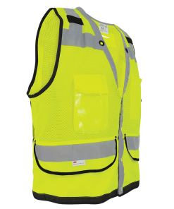 Chaleco de seguridad para supervisor FrogWear® HV ligero de alta visibilidad, malla y sólido, color amarillo/verde - GLO-059 - Image 6