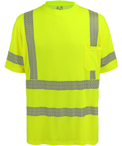 Camiseta de manga corta Global Glove de alta visibilidad premium, autoabsorbente, de bambú/poliéster – GLO-217