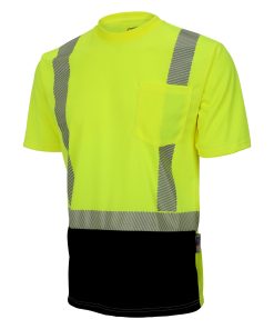 Alta Visibilidad Xtreme Visibility - Clase 2, camiseta de manga corta con franjas segmentadas, absorción de humedad y parte inferior negra - ST2025B - Image 4