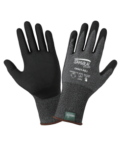 Guantes resistentes al corte Samurai Glove® Salt-and-Pepper con recubrimiento y compatibilidad para pantallas táctiles, fabricados con Tuffalene® Platinum de 21 calibres - CR921